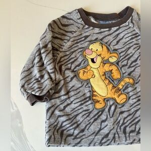 Disney Baby Tigger Gray and Brown Long Sleeve Sweater Top 6-12M